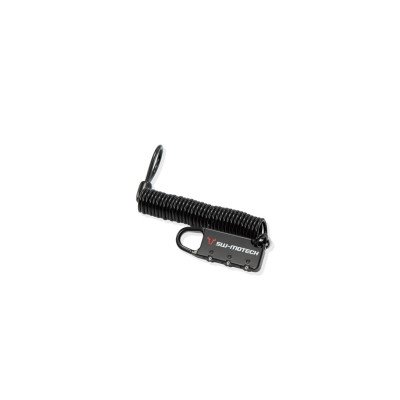 SW-MOTECH Lucchetto con cavetto in acciaio per borse da moto Nero. Con
