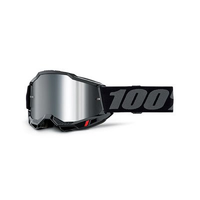 Maschera 100% Accuri 2 Black - Lente Specchio Argento, Cu...