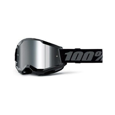 Maschera 100% Strata 2 Black con Lente a Specchio Argento...
