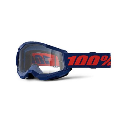 Maschera 100% Strata 2 Navy con Custodia in Microfibra - ...