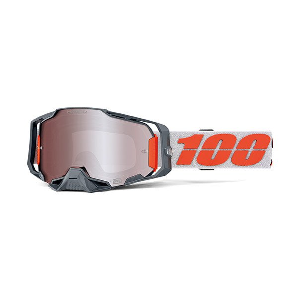 MASCHERA 100% ARMEGA HIPER SILVER - LENTE A SPECCHIO ARGENTO