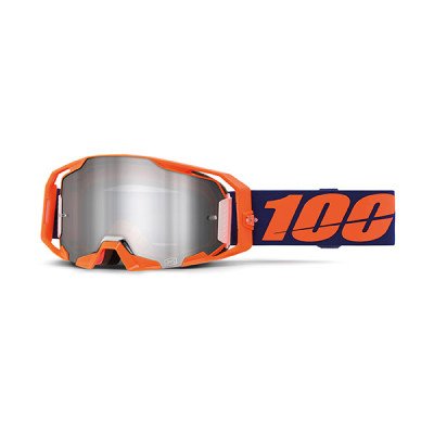 Maschera ARmatic Neon Orange - Lente a Specchio Argento |...