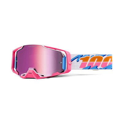 Maschera 100% Armega Hiper Lefreak - Lente a Specchio Ros...