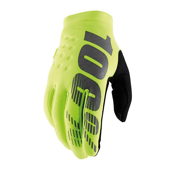GUANTI 100% BRISKER FLUO YELLOW/BLACK (XXL)