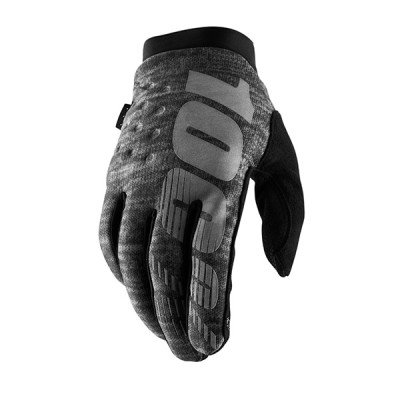Guanti 100% Brisker Heather Grey (XXL) - Chiusura a strap...