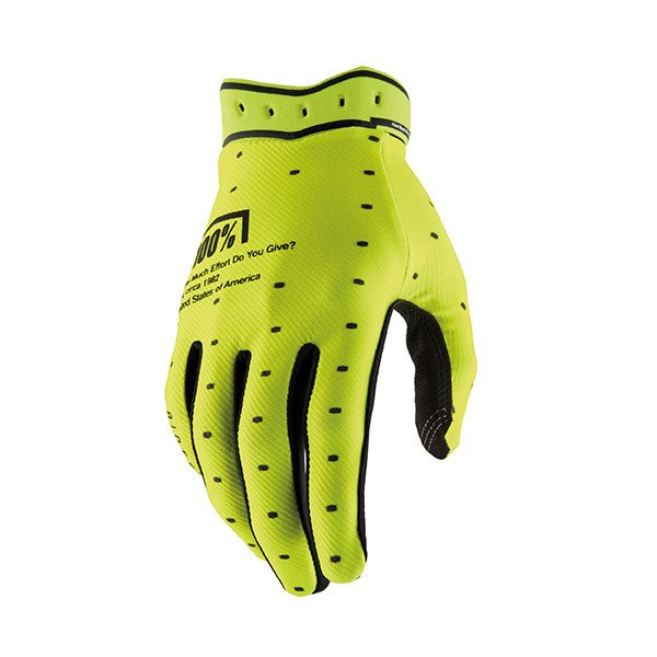 GUANTI 100% RIDEFIT FLUO YELLOW (XXL)