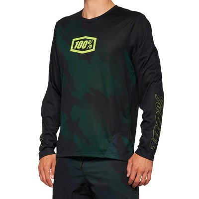 Maglia a Maniche Lunghe Black Camo XL - Tessuto Tecnico M...