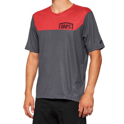 Maglia Airmatic Maniche Corte Red/Charcoal - Tessuto Tecn...