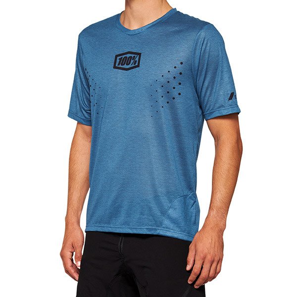 AIRMATIC MESH MAGLIA A MANICHE CORTE BLUE - S