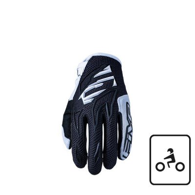 Guanti Five MXF3 Black/White (XS) - Pelle Sintetica Scamo...
