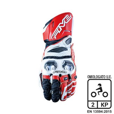 Guanti Five RFX Race White/Red (L) - Protezione in Carbon...