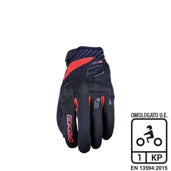 GUANTI FIVE RS3 EVO BLACK/RED (M)