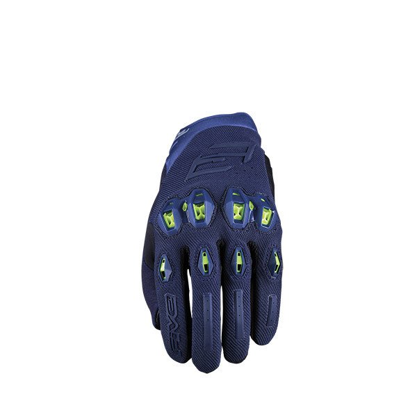 GUANTI FIVE STUNT EVO2 NIGHT BLUE/FLUO YELLOW (L)