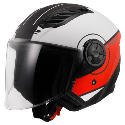 LS2 OF616 AIRFLOW 2 COVER MATT ROSSO BIANCO OPACO