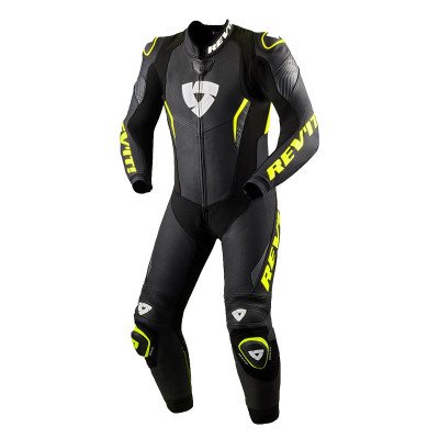 REV'IT ARGON 3 TUTA INTERA NERO GIALLO FLUO