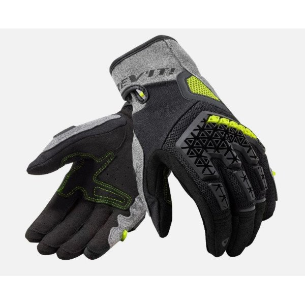 REV'IT MANGROVE GUANTI ARGENTO GIALLO FLUO NERO