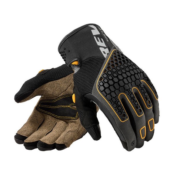 REV'IT MANGROVE 2 GUANTI NERO GIALLO OCRA