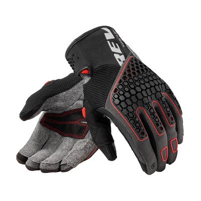 REV'IT MANGROVE 2 GUANTI NERO GRIGIO ROSSO