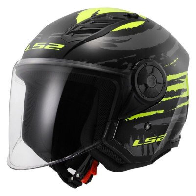LS2 OF616 AIRFLOW 2 BRUSH NERO GIALLO FLUO