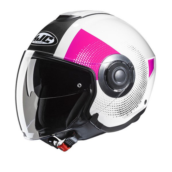 HJC I40N PYLE BIANCO NERO ROSA